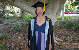 Edwina graduating at Curtin